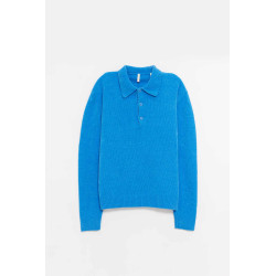 SUNFLOWER BLUE CHENILE POLO